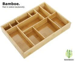 Merkloos Decopatent® Bestekbak - Lade Organizer - Besteklade - Bamboe - Hout - Bestek Bak Organizer Houder Voor Keukenla - Bestekcassette -Keukenheld Verkoopwinkel 1200x994 6