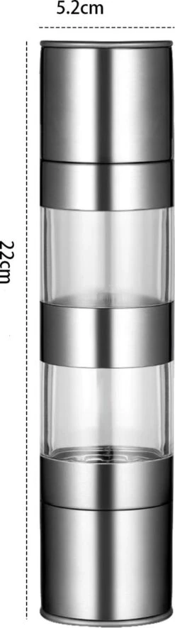 Merkloos Peper- En Zoutmolen- 2 In 1 - RVS - 22 X 5,2 Cm 14 Merkloos Peper- En Zoutmolen- 2 In 1 - RVS - 22 X 5,2 Cm -Keukenheld Verkoopwinkel 335x1200