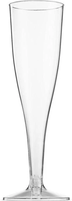 Champagneglazen - 30 Stuk(s) - 135ml - Chique - Plastic - Glazen - Transparant - Kunststof - Kerst Servies -Keukenheld Verkoopwinkel 434x1200