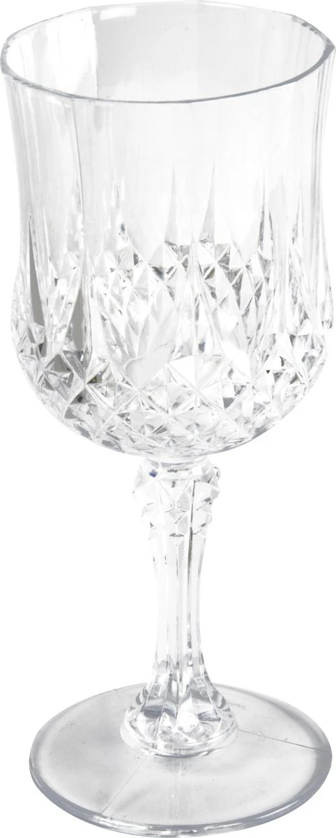 Merkloos 6x Stuks Herbruikbare Kunststof Wijnglazen 200 Ml Met Kristaleffect 2 Merkloos 6x Stuks Herbruikbare Kunststof Wijnglazen 200 Ml Met Kristaleffect - Afbeelding 2