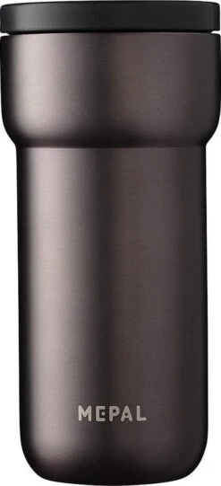Mepal Isoleerbeker Ellipse 375 Ml – Houdt Je Drankje 4 Uur Warm En 8 Uur Koud – Titanium – Koffiebeker To Go – Lekdicht – Thermosbeker