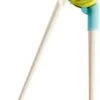 Merkloos Sushi Stokjes Kinderen | Ergonomische Kinder Eetstokjes | Chopsticks | Leren Eten | Trainer | Vanaf 2 Jaar | Groen-Blauw | Onbreekbaar