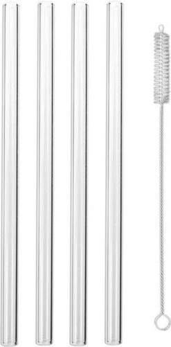 Alpina Set Van 4x Gin Tonic Cocktailglazen Met 4x Herbruikbare Glazen Rietjes - 730 Ml - Cocktails Drinken - Cocktails -Keukenheld Verkoopwinkel 592x1200