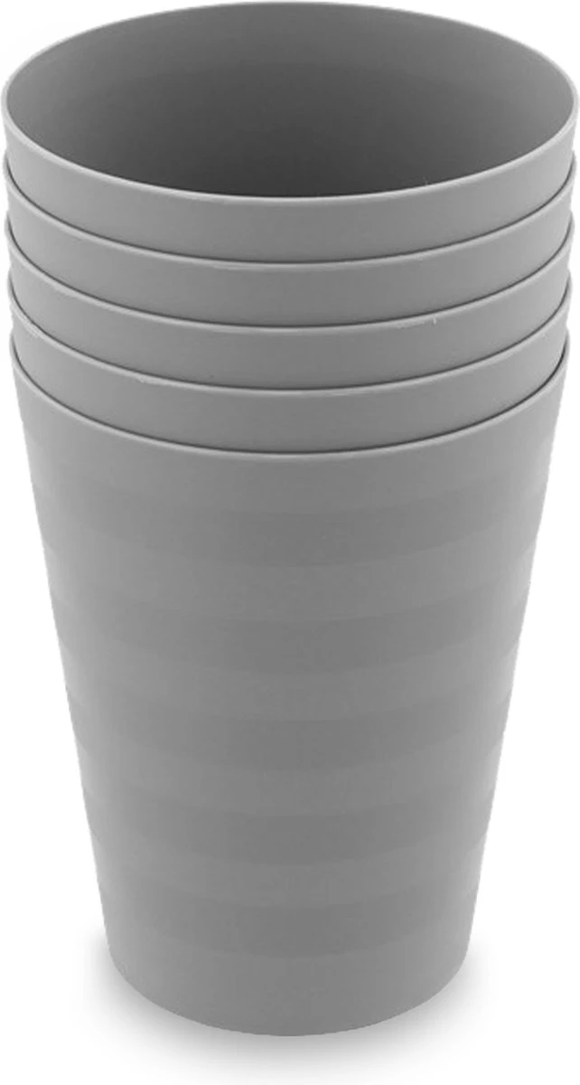 Luxe Herbruikbare Drinkbekers Van In Round – 5 Stuks – Grijs – Plastic / Kunststof – Drinkbeker Voor Volwassenen En Kinderen – Alternatief Voor Wegwerp Bekers – Drink Beker – Limonadeglazen Sapglazen – Camping Servies – Onbreekbare Glazen – Beerpong 1 Luxe Herbruikbare Drinkbekers Van In Round – 5 Stuks – Grijs – Plastic / Kunststof – Drinkbeker Voor Volwassenen En Kinderen – Alternatief Voor Wegwerp Bekers – Drink Beker – Limonadeglazen Sapglazen – Camping Servies – Onbreekbare Glazen – Beerpong