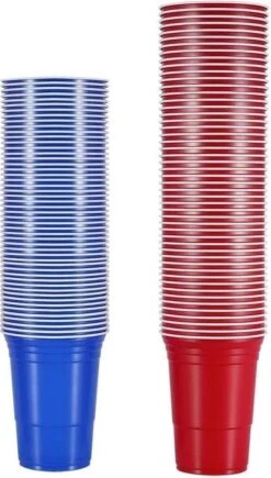 Merkloos Beerpong - 50 Stuk(s) Blue Cups & Red Cups Inc. 3 Ballen - Beerpong Drankspel - Plastic Bekers -Keukenheld Verkoopwinkel 682x1200 1