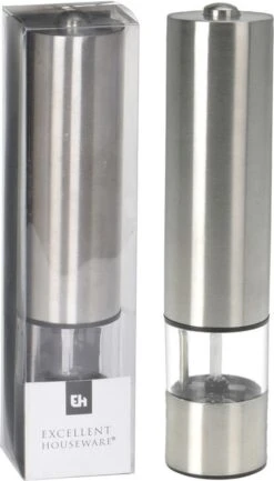 Excellent Houseware Elektrische Zout / Pepermolen Met Verlichting - RVS