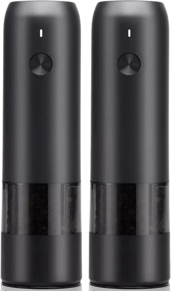 GOV Elektrische Peper- En Zoutmolen Set Zwart Oplaadbaar - Pepermolen - Kruidenmolen 1 GOV Elektrische Peper- En Zoutmolen Set Zwart Oplaadbaar - Pepermolen - Kruidenmolen