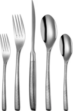 Sola Bestekset Hermitage - Modern - 12 Persoons - 64 Delig - Zilverwit Edelstaal 18/10 - RVS - Zilver