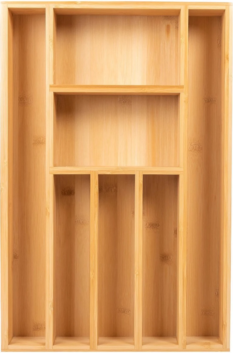 Coninx Bestekbak Bamboe 31CM Breed - Besteklade - Opbergbak - Duurzaam - Voor Laden Vanaf 47cm Diep 1 Coninx Bestekbak Bamboe 31CM Breed - Besteklade - Opbergbak - Duurzaam - Voor Laden Vanaf 47cm Diep