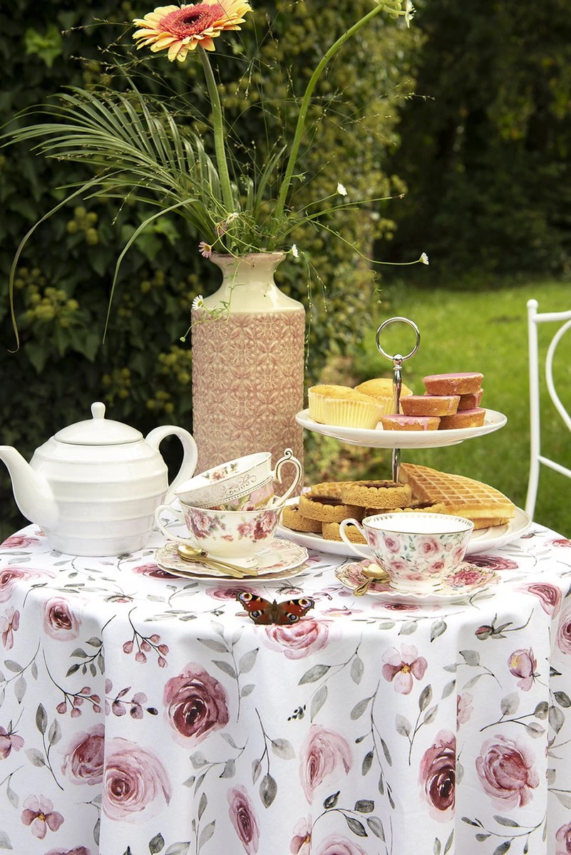 Clayre & Eef Kop En Schotel 200 Ml Roze Wit Porselein Rond Bloemen Servies Cadeau Voor Haar Cappuccino 8 Clayre & Eef Kop En Schotel 200 Ml Roze Wit Porselein Rond Bloemen Servies Cadeau Voor Haar Cappuccino - Afbeelding 8