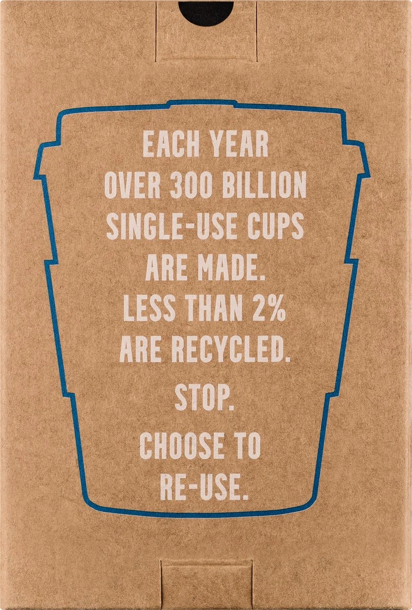 Ecoffee Cup Dotonburi PLA - Koffiebeker To Go 350 Ml - Blauw Siliconen 3 Ecoffee Cup Dotonburi PLA - Koffiebeker To Go 350 Ml - Blauw Siliconen - Afbeelding 3