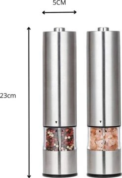 MD-Goods ® Elektrische Peper En Zoutmolen Set - Pepermolen - RVS - Cadeau - Restaurant Kwaliteit -Keukenheld Verkoopwinkel 821x1200 2