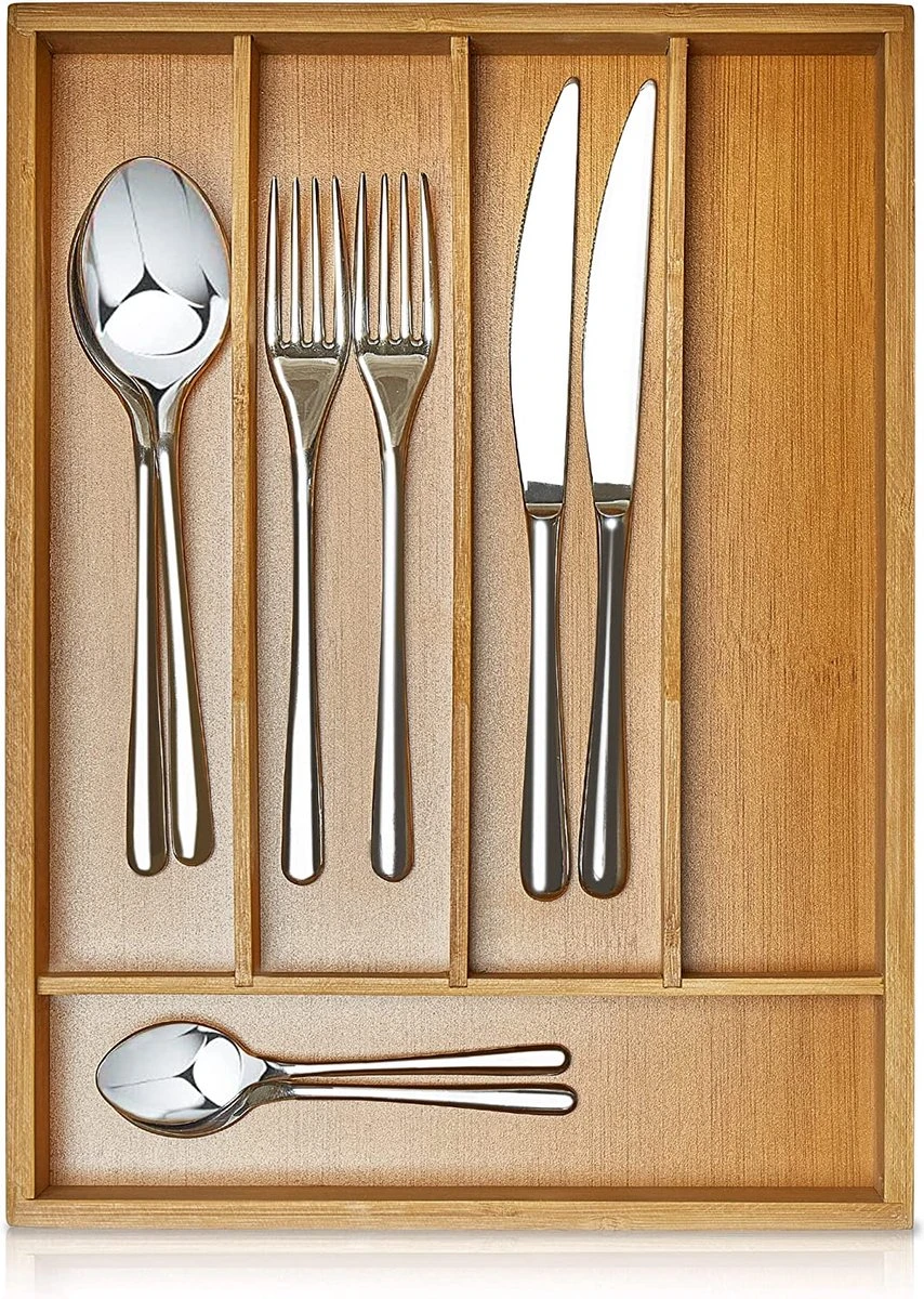 SCHOBERG Houten Bestekbak 34 Cm X 25 Cm X 5 Cm | Bamboe Enkele Keuken Bestekbak | Universele Bestekbak 1 SCHOBERG Houten Bestekbak 34 Cm X 25 Cm X 5 Cm | Bamboe Enkele Keuken Bestekbak | Universele Bestekbak