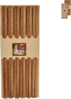 Merkloos 12 Paar Chopsticks - Bamboe - Sushi Eetstokjes - Lengte 24 Cm -Keukenheld Verkoopwinkel 859x1200