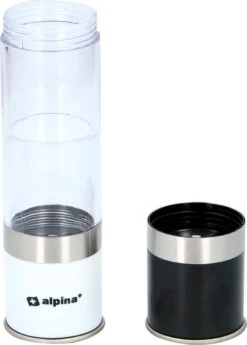 Alpina Peper- En Zoutmolen Set - Zout En Pepermolen - Handmatig - Kunststof En RVS - Zwart - Wit -Zilver -Keukenheld Verkoopwinkel 860x1200