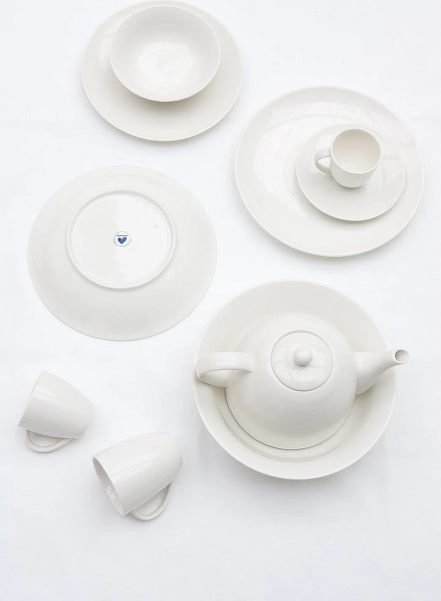 Vtwonen 4 Koffiekopjes Met Schoteltjes - Wit - Porselein - 100ml 5 Vtwonen 4 Koffiekopjes Met Schoteltjes - Wit - Porselein - 100ml - Afbeelding 5