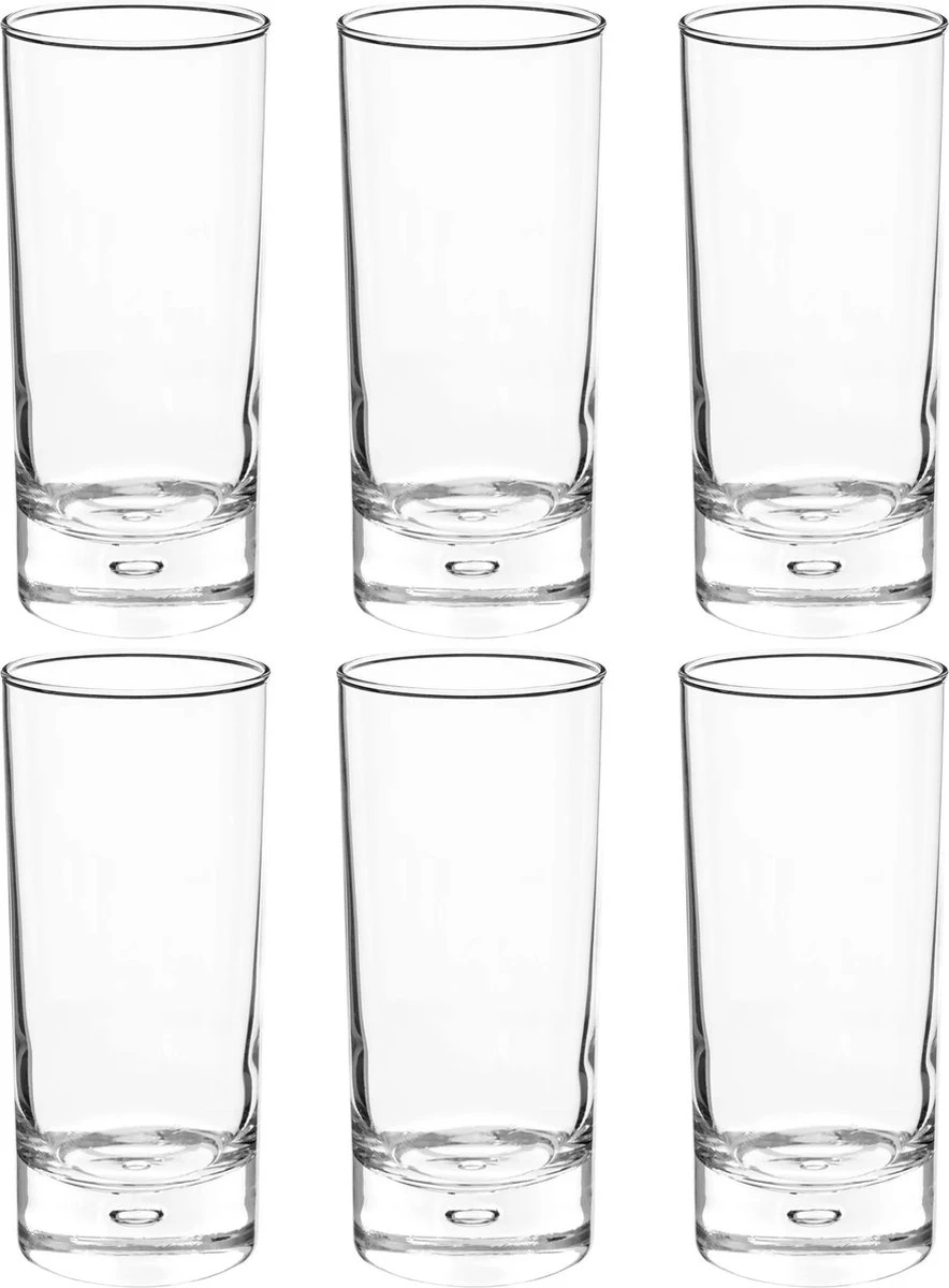 Set Van 6x Stuks Longdrink Glazen Georgi 290 Ml Van Glas - Drinkglazen - Waterglazen - Tumbler 1 Set Van 6x Stuks Longdrink Glazen Georgi 290 Ml Van Glas - Drinkglazen - Waterglazen - Tumbler