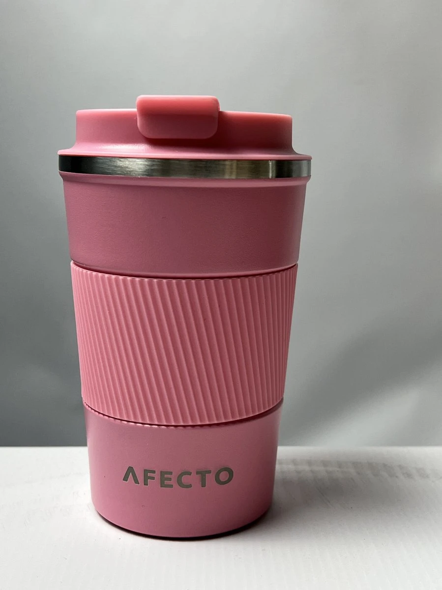 Koffie To Go Beker | Coffee To Go | Isolerende Beker Roze | Herbruikbaar | Inhoud 380 Ml 1 Koffie To Go Beker | Coffee To Go | Isolerende Beker Roze | Herbruikbaar | Inhoud 380 Ml
