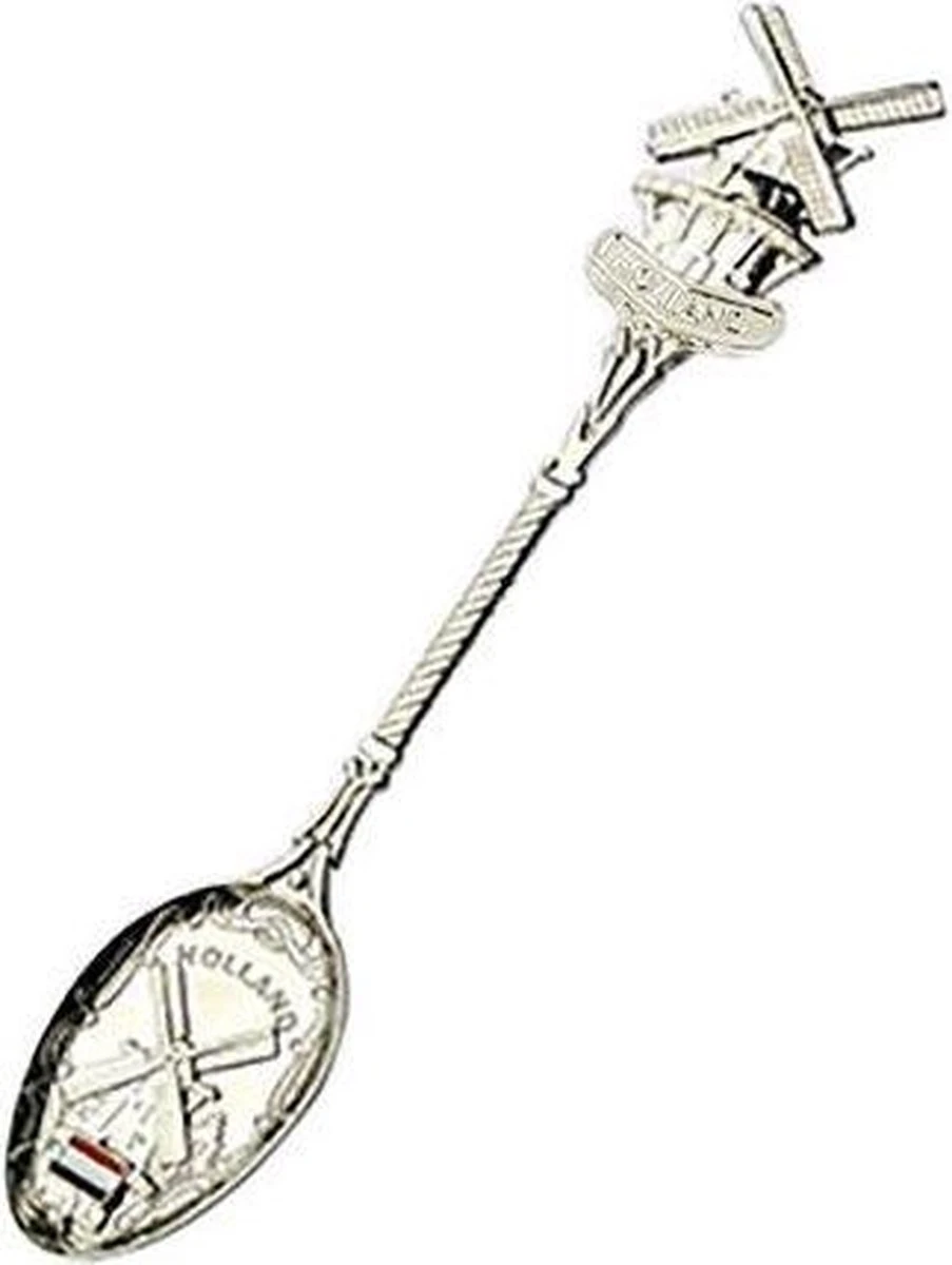 Lepel Molen Shiny Zilver Holland - Souvenir 1 Lepel Molen Shiny Zilver Holland - Souvenir