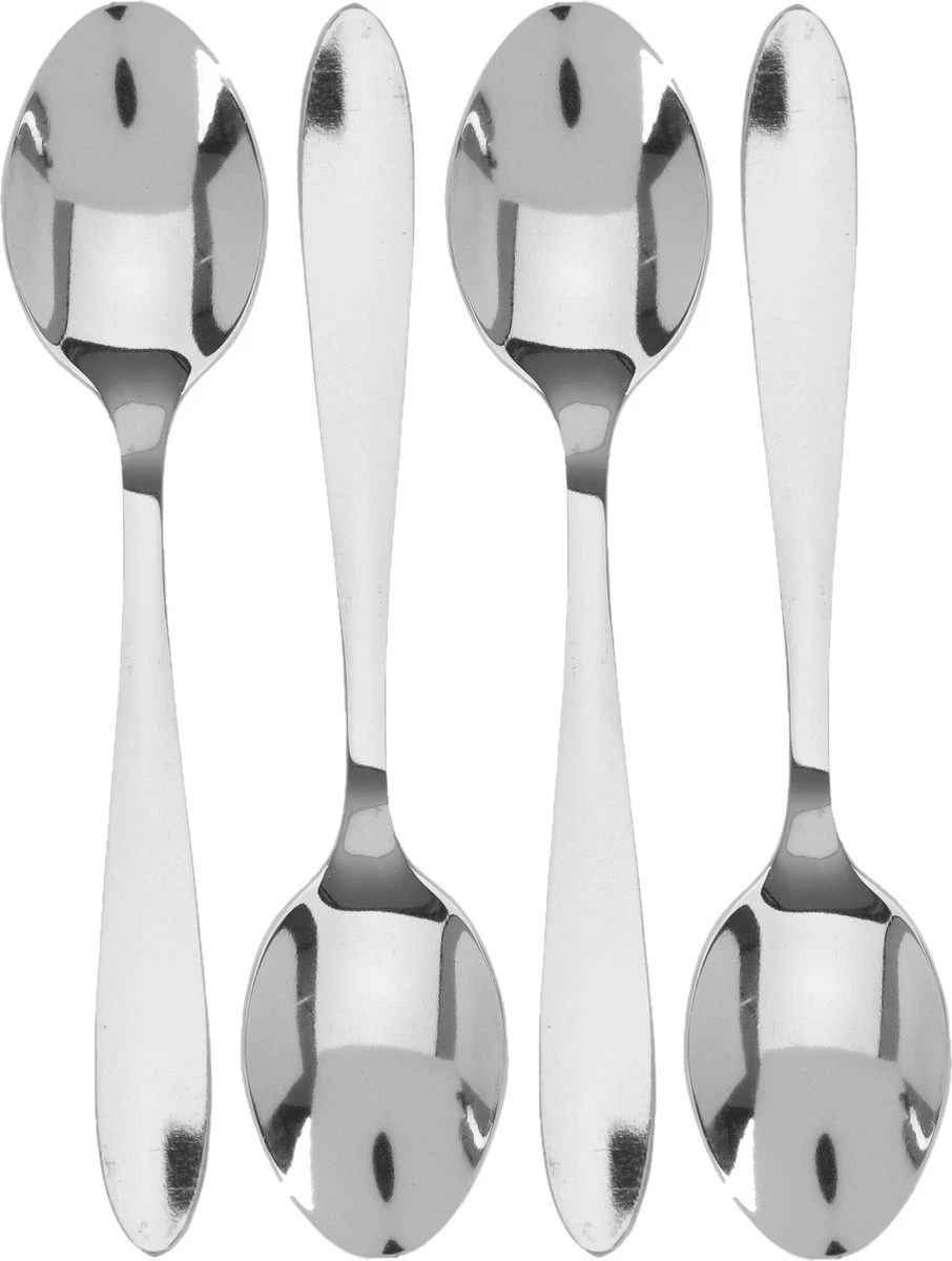 Get-it Koffie/thee Lepeltjes - 4st - RVS -12 Cm - Keukenbenodigdheden 1 Get-it Koffie/thee Lepeltjes - 4st - RVS -12 Cm - Keukenbenodigdheden