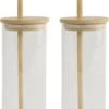 Orange85 Drinkglazen - Met Bamboo Deksel En Rietje - 2 Stuks - 400 Ml - Waterglazen