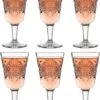Libbey Hobstar Wijnglas – 300 Ml / 30 Cl - 6 Stuks - Vintage Design - Cocktailglas - Vaatwasserbestendig - Hoge Kwaliteit