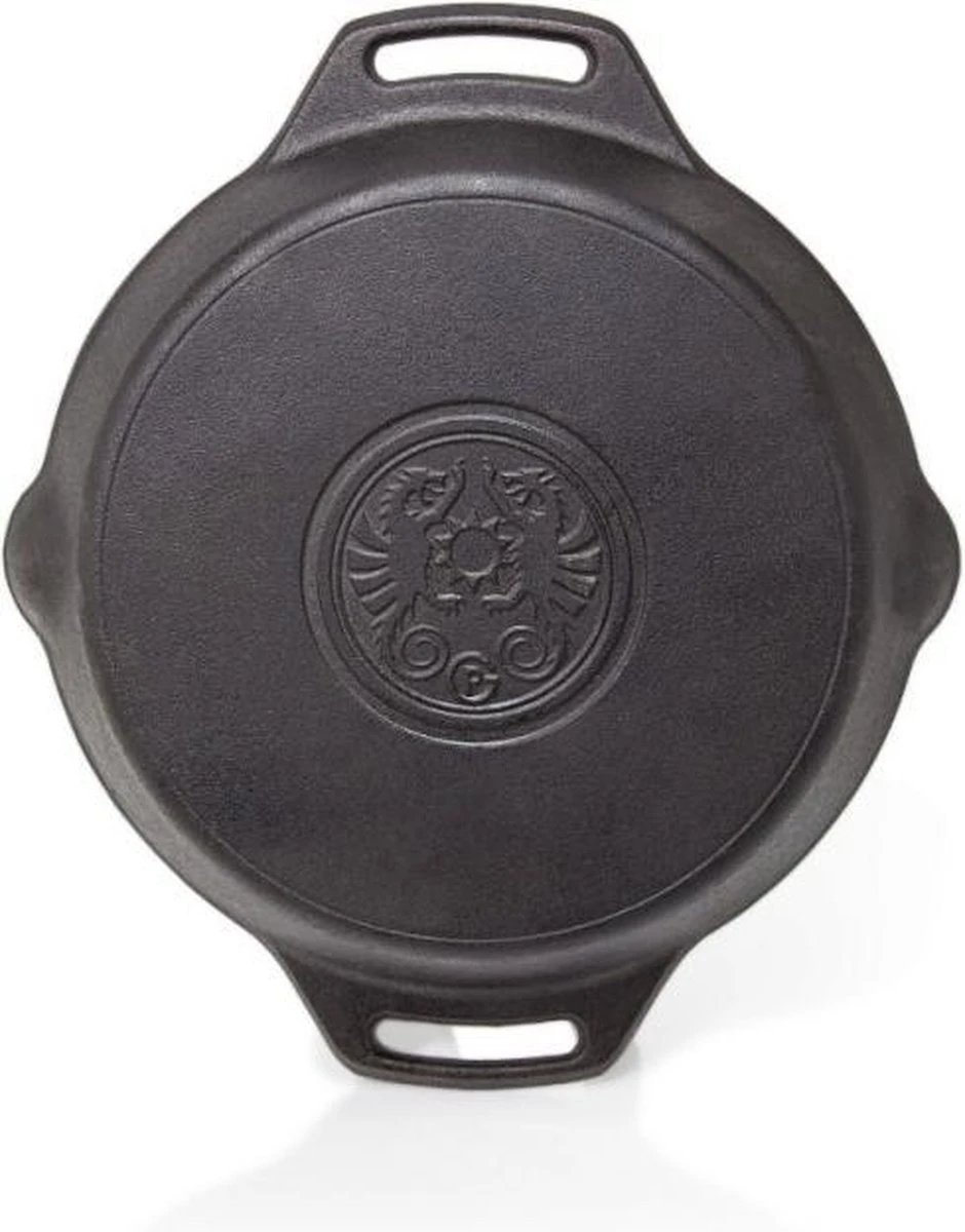 Petromax Fp30h-t, Skillet, 30 Cm, Pan Met Handgrepen, Gietijzer, Zwart 4 Petromax Fp30h-t, Skillet, 30 Cm, Pan Met Handgrepen, Gietijzer, Zwart - Afbeelding 4