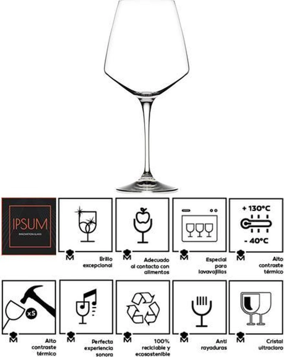 Masterpro Witte Wijnglazen 390ml - Onbreekbaar-Kristalhelder Glas - 2 Stuks 4 Masterpro Witte Wijnglazen 390ml - Onbreekbaar-Kristalhelder Glas - 2 Stuks - Afbeelding 4