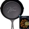 Gietijzeren Pan - Skillet - Koekenpan - BBQ - Koekenpan Inductie - ø32cm - 3.1 KG - Geschikt Voor Alle Warmtebronnen - Inclusief Gratis E-Book