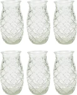 Merkloos Beker - Glas Ananas - 6 Stuks - Zomer - Cocktail -400ml -Keukenheld Verkoopwinkel 971x1200 1