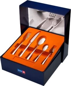 Sola Bestekset Donau - Modern - 12 Persoons - 64 Delig - Zilverwit Edelstaal 18/10 - RVS - Zilver -Keukenheld Verkoopwinkel 987x1200